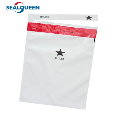 HDPE Plastic Tamper Proof Bank Bags , 180 Micron Self Seal Security Bag