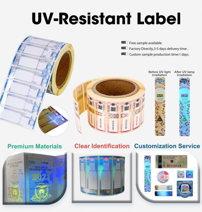 UV Invisible Inks Fluorescent Printing Security Sticker Label Custom ...