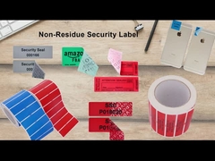 PET tahan lama Tamper Proof Seal Sticker Batal Label Keamanan Terbuka Untuk Pengemasan
